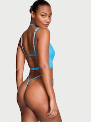 Victoria's Secret Capri Blue High Neck Eyelet Bodysuit - Image 2 of 3