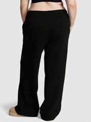 Victoria's Secret PINK Pure Black Wide Leg Fleece Jogger - Image 2 of 3