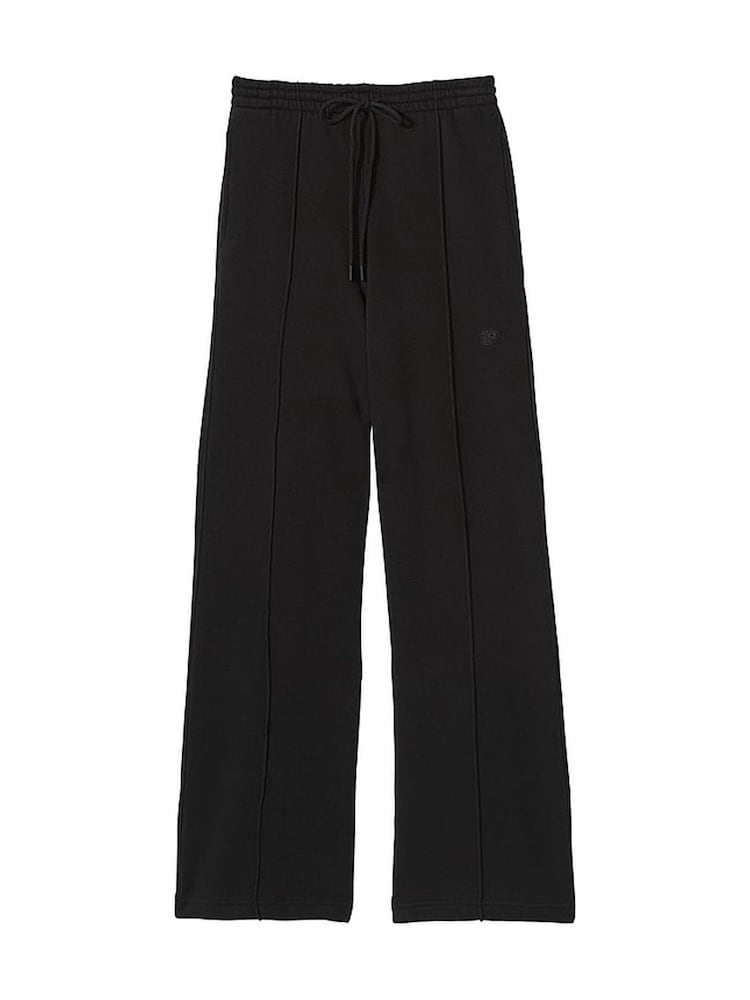 Victoria's Secret PINK Pure Black Wide Leg Fleece Jogger - Image 3 of 3