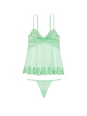 Victoria's Secret Clueless Green Boho Floral Babydoll - Image 3 of 3