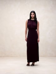 Banana Republic Burgundy Purple Aura Jersey Maxi Dress - Image 1 of 5