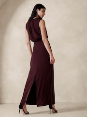 Banana Republic Burgundy Purple Aura Jersey Maxi Dress - Image 3 of 5