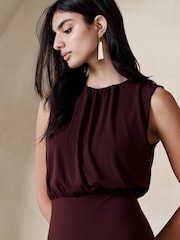 Banana Republic Burgundy Purple Aura Jersey Maxi Dress - Image 4 of 5