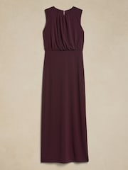 Banana Republic Burgundy Purple Aura Jersey Maxi Dress - Image 5 of 5