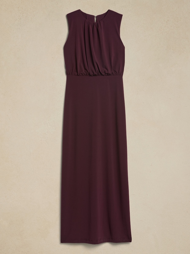 Banana Republic Burgundy Purple Aura Jersey Maxi Dress - Image 5 of 5