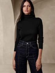 Banana Republic Black Nezha Merino Turtleneck Jumper - Image 1 of 1