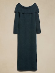 Banana Republic Green Rosie Off-Shoulder Jumper Dress - Image 5 of 5