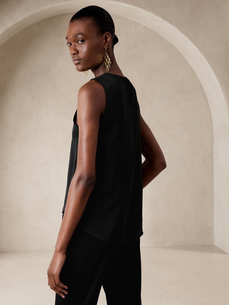 Banana Republic Black Shell Tank Sleeveless Vest - Image 2 of 4 Banana Republic Black Shell Tank Sleeveless Vest - Image 2 of 4