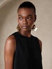 Banana Republic Black Shell Tank Sleeveless Vest - Image 3 of 4