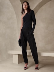 Banana Republic Black Cotton-Modal One-Sleeve Top - Image 1 of 1