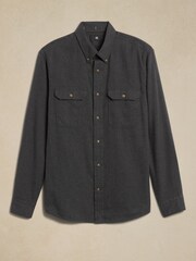 Banana Republic Grey Expedition Flannel Shirt - Image 4 of 4