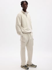 Gap Cream Heavyweight Cargo Sweat Trousers - Image 1 of 1