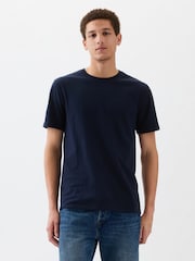 Gap Navy Blue Short Sleeve Everyday 100% Cotton Crew Neck T-Shirt - Image 1 of 5