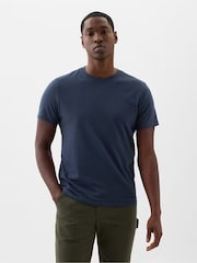 Gap Navy Blue Short Sleeve Everyday 100% Cotton Crew Neck T-Shirt - Image 2 of 5