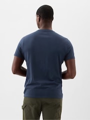 Gap Navy Blue Short Sleeve Everyday 100% Cotton Crew Neck T-Shirt - Image 3 of 5