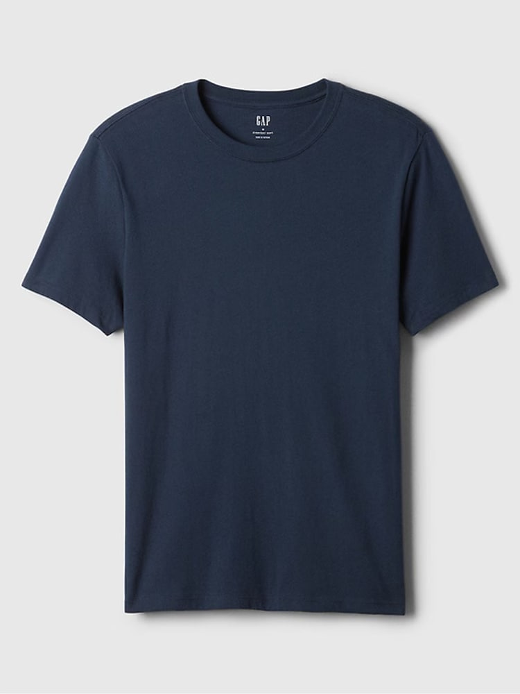 Gap Navy Blue Short Sleeve Everyday 100% Cotton Crew Neck T-Shirt - Image 5 of 5