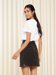 Friends Like These Black Zip Through Mini Skirt - Image 4 of 4