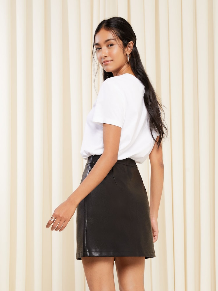 Friends Like These Black Zip Through Mini Skirt - Image 4 of 4 Friends Like These Black Zip Through Mini Skirt - Image 4 of 4