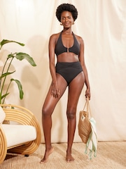 Love & Roses Black Twist High Waisted Bikini Bottom - Image 2 of 4