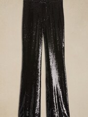 Banana Republic Black Dita Sequin Wide-Leg Trousers - Image 5 of 5