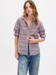 Gap Perfect Langärmeliges Hemd mit Lochmuster - Bild 1 von 1