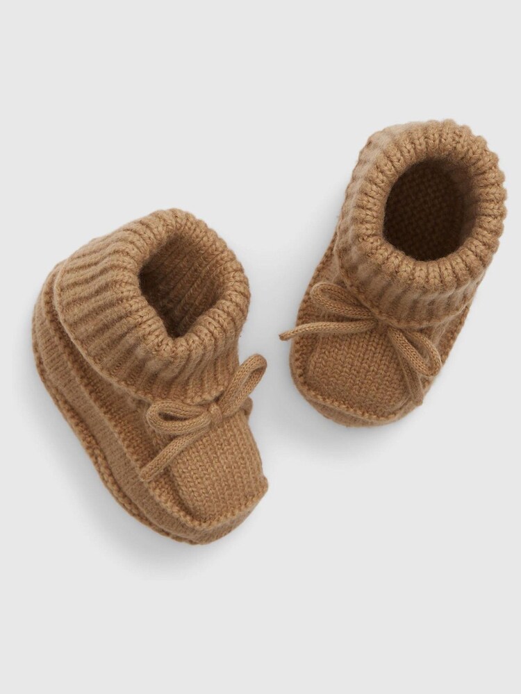 Gap Brown CashSoft Knit Booties - Image 1 of 1