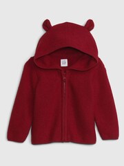 Gap Red CashSoft Hooded Knit Zip Cardigan (Newborn - 24mths) - Image 1 of 1