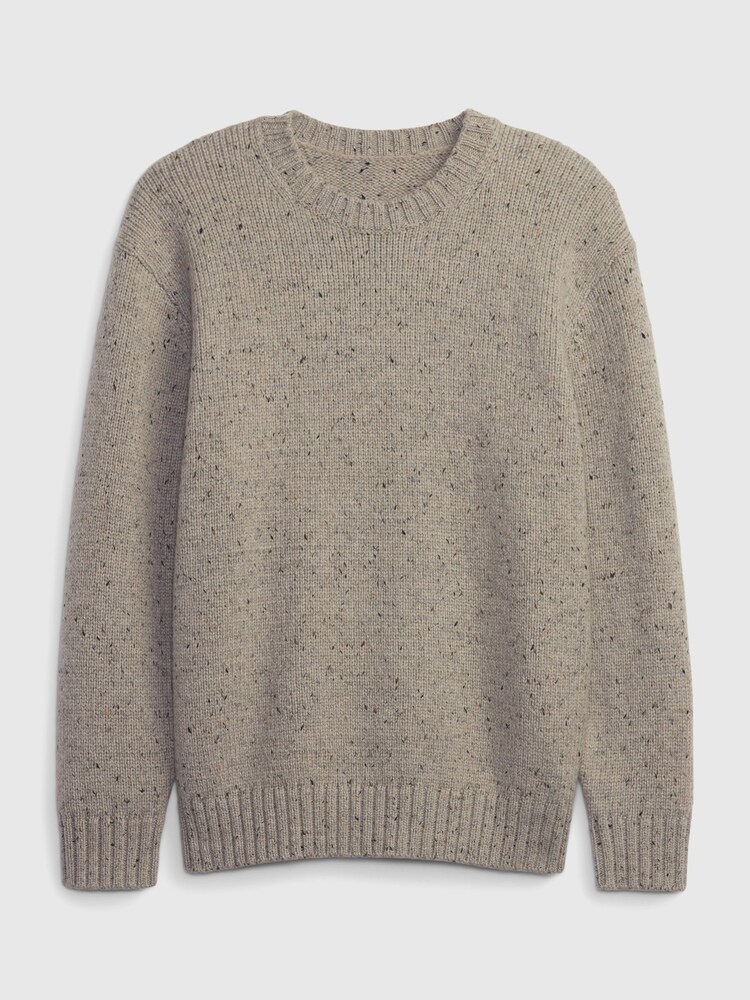 Gap Beige Recycled Donegal Crew Neck Jumper - Image 4 of 4 Gap Beige Recycled Donegal Crew Neck Jumper - Image 4 of 4