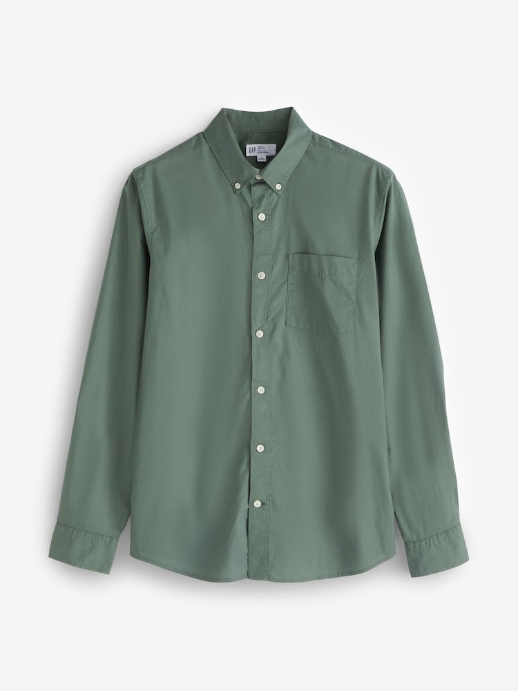 Gap Green Long Sleeve Pocket Button Up Shirt - Image 1 of 3