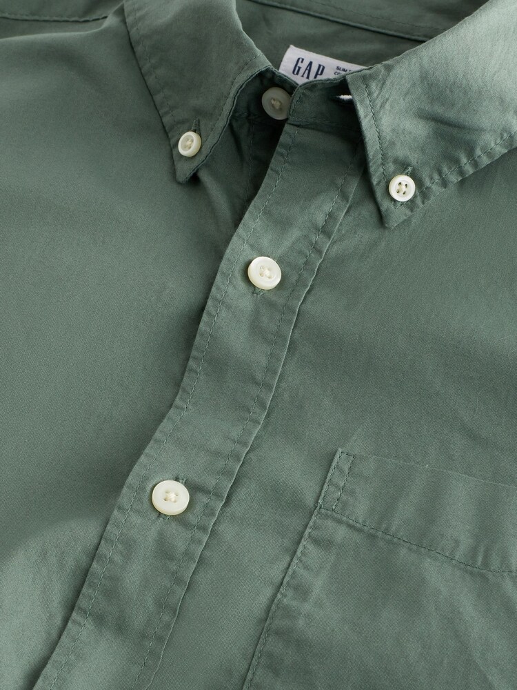 Gap Green Long Sleeve Pocket Button Up Shirt - Image 3 of 3