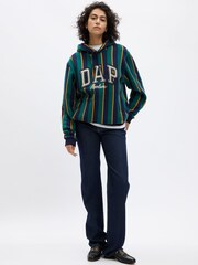 Gap Green Stripe Dapper Dan Logo Hoodie - Image 1 of 1