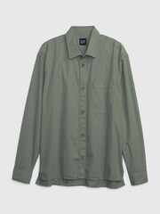 Gap Green Poplin Long Sleeve Shirt - Image 4 of 4