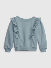 Gap Blue Ruffle Design Crew Neck Sweatshirt (12mths-5yrs) - Image 1 of 1