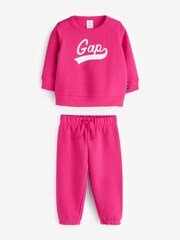 Gap Pink Logo Sweat Set (12mths-5yrs) - Image 1 of 3