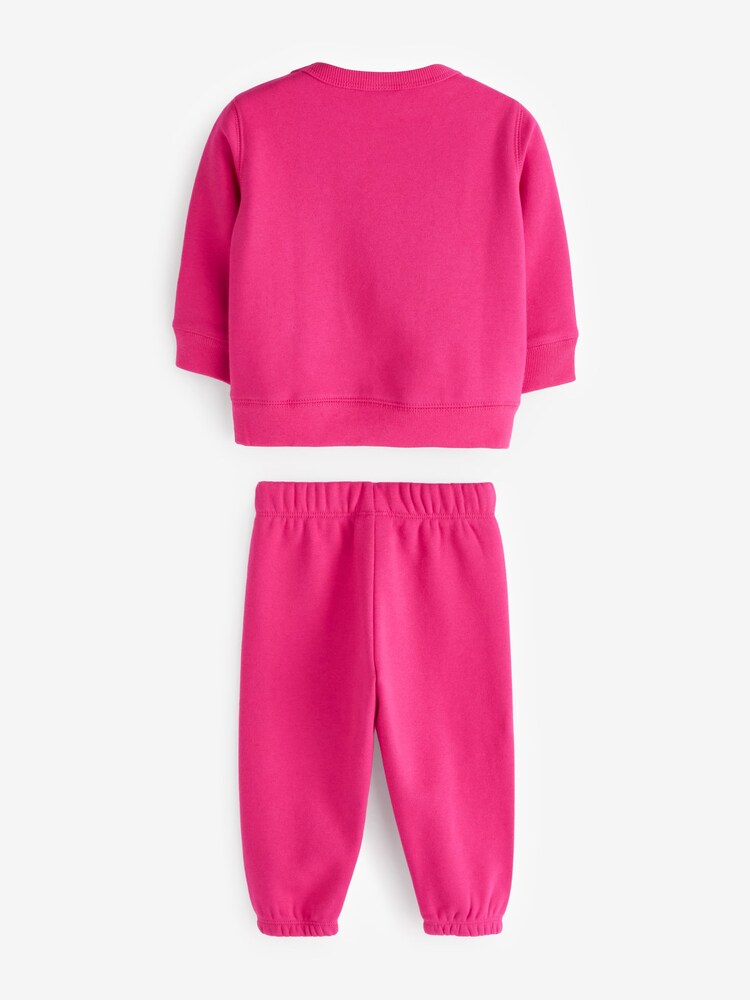 Gap Pink Logo Sweat Set (12mths-5yrs) - Image 2 of 3