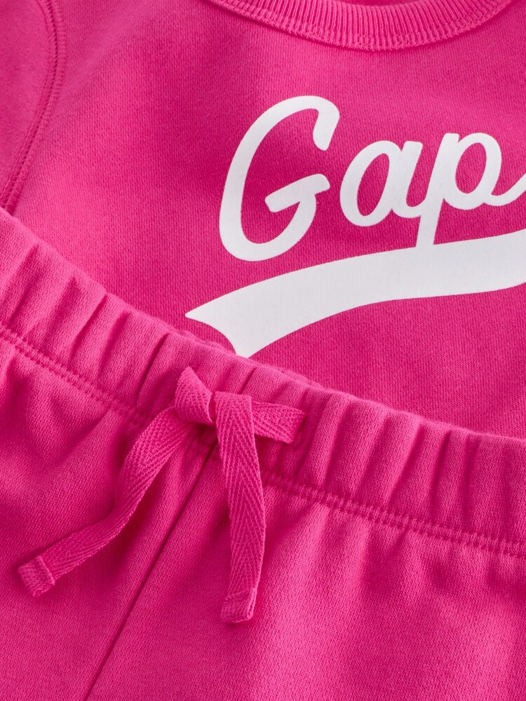 Gap Pink Logo Sweat Set (12mths-5yrs) - Image 3 of 3