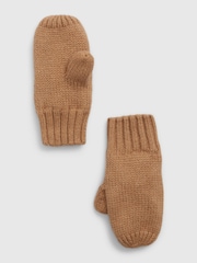 Gap Brown Chunky Knit CashSoft Mittens - Image 1 of 1