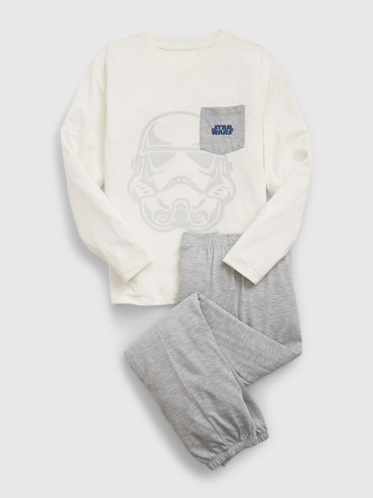 Gap White Star Wars Long Sleeve Pyjama Set (6-13yrs) - Image 1 of 2