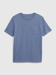 Gap Blue Organic Cotton Pocket Short Sleeve Crew Neck T-Shirt (4-13yrs) - Image 1 of 1