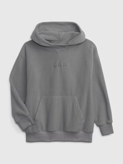 Gap Grey Mini Logo Pullover Hoodie - Image 1 of 3