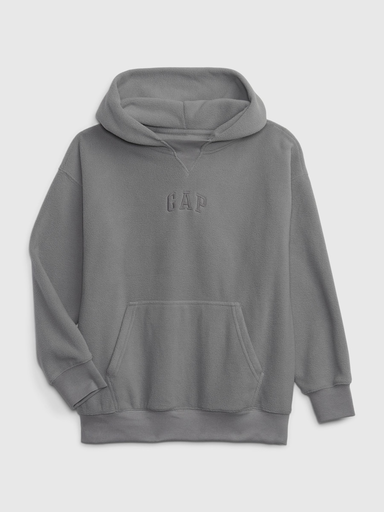 Gap Grey Mini Logo Pullover Hoodie - Image 1 of 3