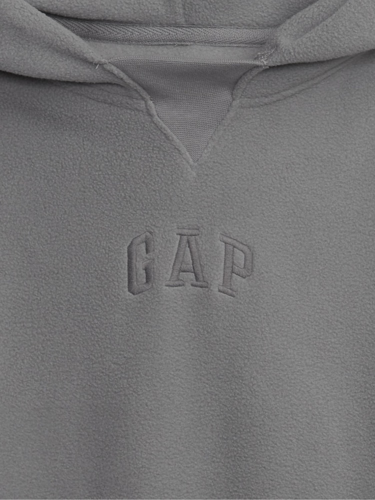 Gap Grey Mini Logo Pullover Hoodie - Image 3 of 3 Gap Grey Mini Logo Pullover Hoodie - Image 3 of 3