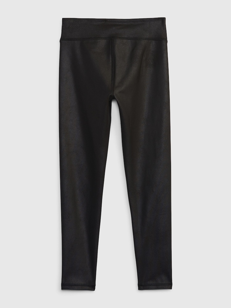 Gap Black Faux Leather Leggings (4-13yrs) - Image 1 of 3