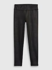 Gap Black Faux Leather Leggings (4-13yrs) - Image 2 of 3