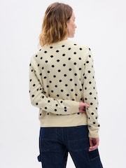 Gap Cream CashSoft Cotton Mix Crew Neck Jumper - Image 2 of 2