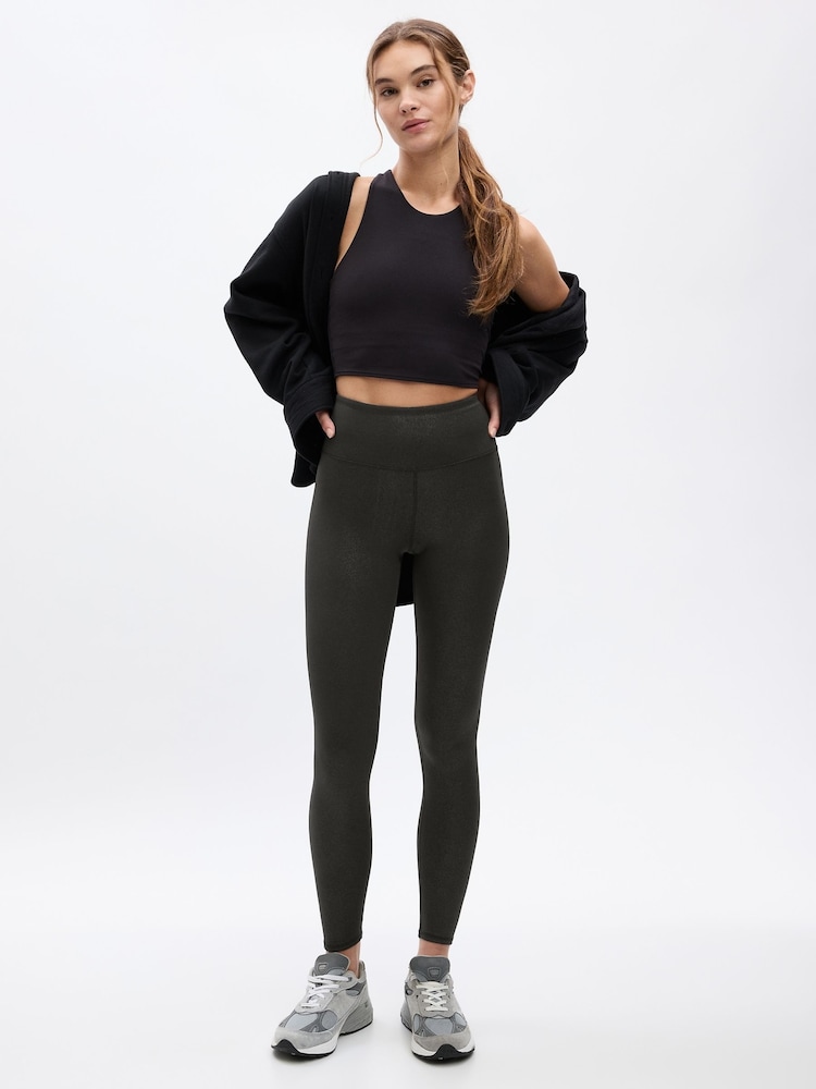 Gap Black High Rise Glitter Leggings - Image 1 of 4