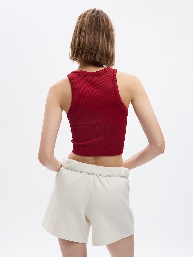 Gap Red Seamless Rib Cropped Halter Vest - Image 2 of 2