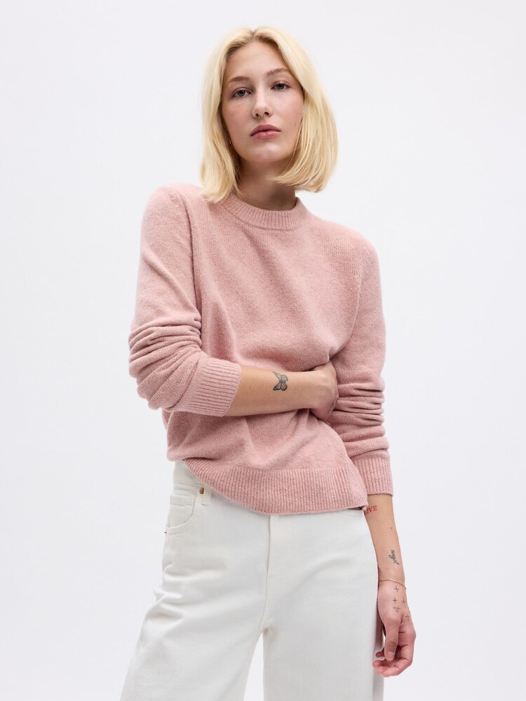 Gap Pink CashSoft Cotton Mix Crew Neck Jumper - Image 1 of 2