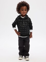 Gap Grey Dapper Dan Toddler Logo Hoodie (12mths-5yrs) - Image 1 of 5