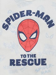 Gap White Marvel Spider-Man Organic Cotton Long Sleeve Pyjama Set (12mths-5yrs) - Image 2 of 2